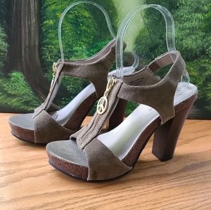 Mia heel sandal leather zipper shoe